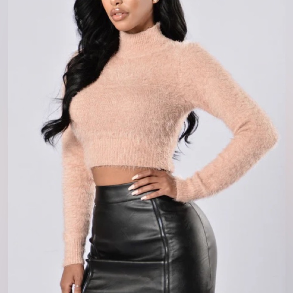 Chic Fuzzy Cropped Sweater